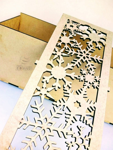 Imagen 4 de 7 de Caja De Vino - Mdf / Fibrofacil - Calado Laser