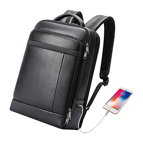 Bopai Mochila De Cuero Genuino Para Hombres Rph5v