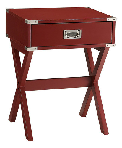Acme Furniture Babs - Mesa Auxiliar, Color Rojo, Talla Unica