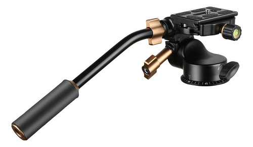 Soonpho Q-08s - Trípode Para Cámara De Vídeo Con Mango Extendido Para Canon, Nikon, Cámara Dslr, Videocámaras, Tornillo Deslizante De 1/4 Y 3/8 Pulgadas, Cabezal De Trípode Giratorio De 360 Grados