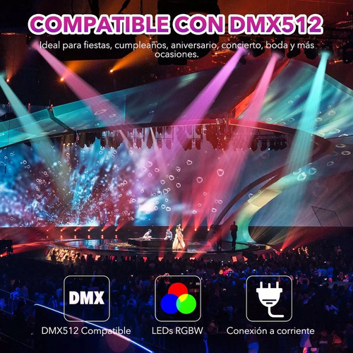 . Canhão De Leds Rgb Audiorrítmico Dmx Controle Remoto