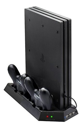 Soporte Vertical Para Ps4 Pro Con Ventilador De Enfriamiento