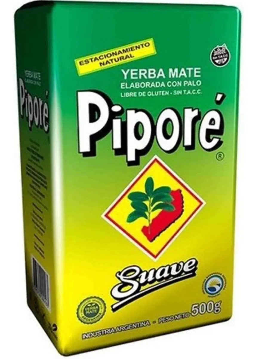 Yerba Mate Pipore con Palo Suave 500g