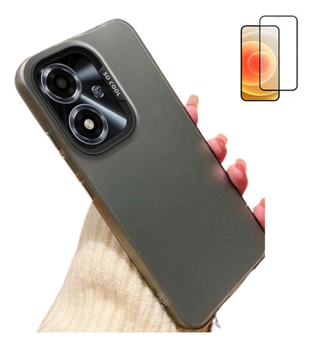Funda Para Xiaomi Poco M6 Pro Plus Hengli Color Silver+mica