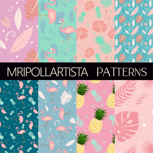 Kit Patterns Imprimibles Papeles Digitales Scrapbooking