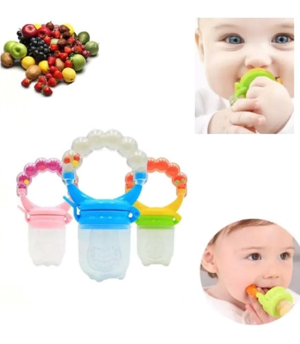 Chupete De Silicona Para Frutas Bebés Mordedor Alimentador 