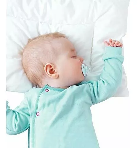 Almohada para niños pequeños, almohadas de bebé de 13 x 18 pulgadas para  dormir, lavable a máquina, perfecta para viajes, cuna para niños pequeños  (no