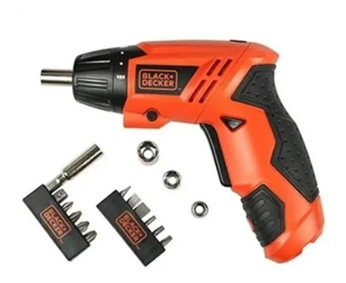 Destornillador a batería + 16 accesorios KC4815k Black & Decker Color Naranja Claro