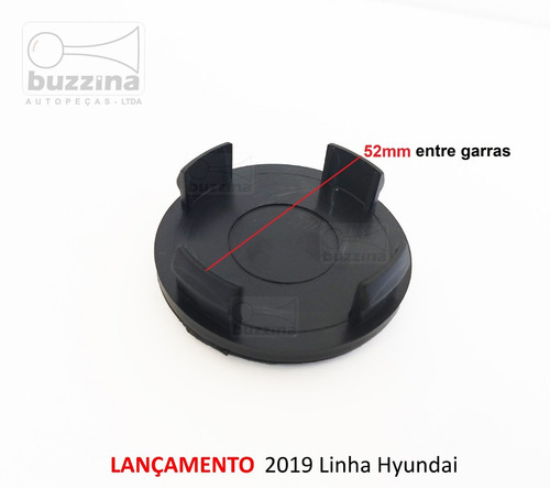 Imagem 5 de 5 de 4 Carlota Tampinha Emblema Roda Hyundai Creta Elantra Preto
