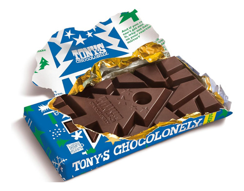 Tony's Chocolonely Dark Chocolate Candy Cane 51%