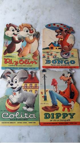 4 Libros Infantiles,antiguos,walt Disney, 1961