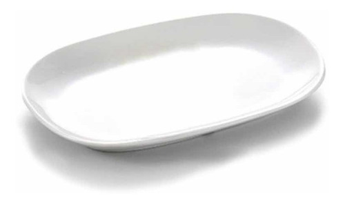 Plato Platos Melamine Blanco Ovalado  23.5 X 15 Cm Kasas