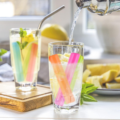 6 Hielos Reutilizables Lavables Para Botellas Dif Colores Multicolor
