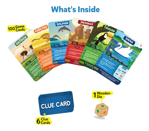 Juego De Cartas Skillmatics Guess In 10 Animal Megapack Age