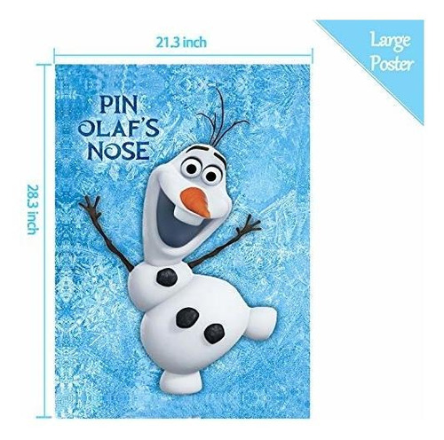 Eazyco Froze Party Supplies, Pin The Nose On Olaf, Froze Par