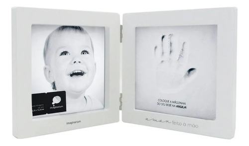Porta Retrato Registro Mao De Bebe Imaginarium Cor Branco Liso