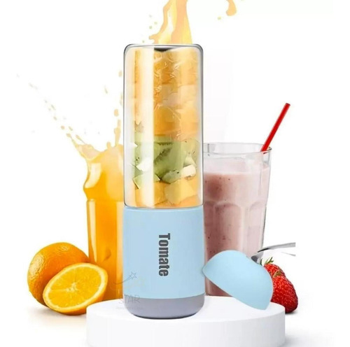 Mini Liquidificador 6 Lâminas Usb Recarregável Suco De Fruta