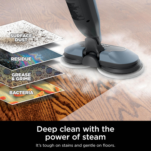 Steam Mop Shark Steam & Scrub S8000, Desinfectante, Azul