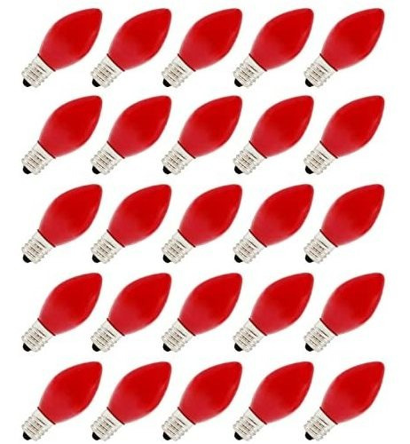 Creative Hobbies® Caja De 25 Bombillas, Rojo Opaco De Cerámi