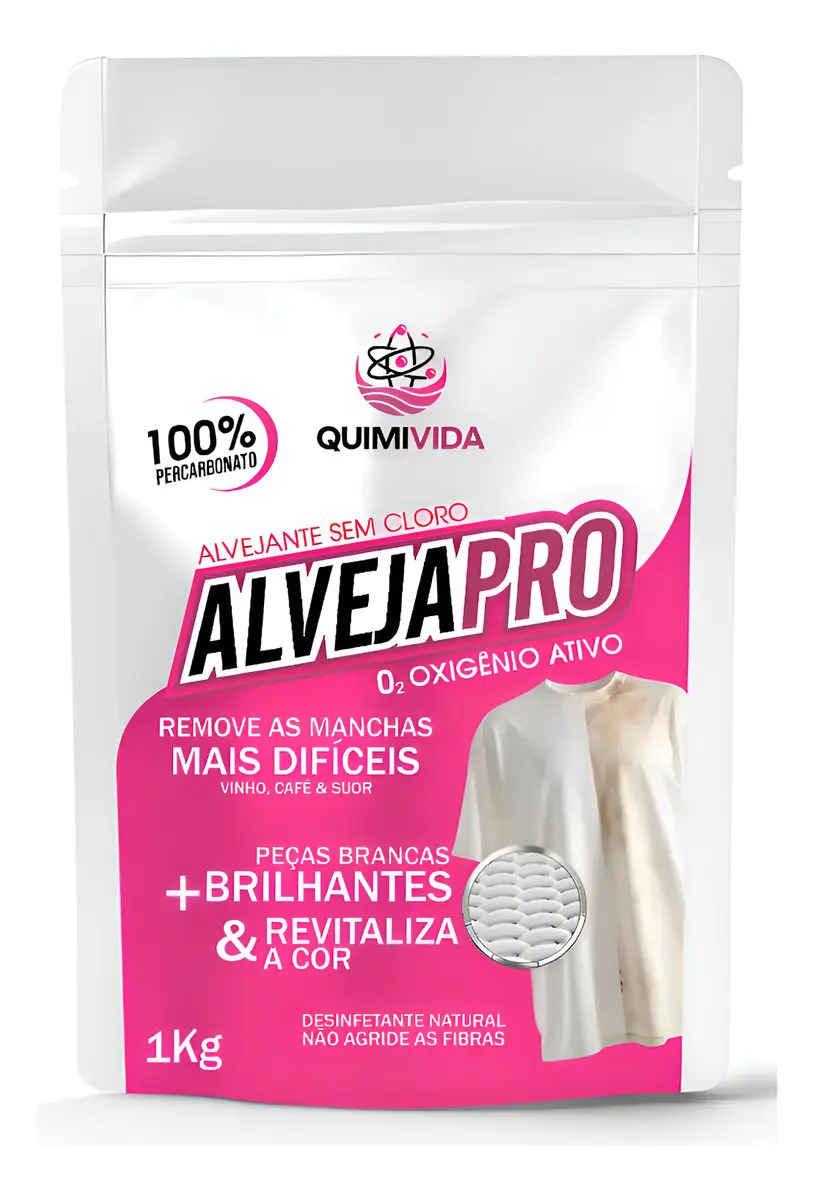 Quimivida Percarbonato De Sódio 1kg Tira Mancha Roupa Branca