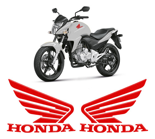 Adesivos Moto Honda Cb 300r Asas Vermelho Refletivo Genérico