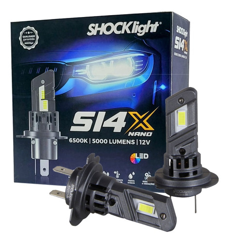 Lâmpada Super Led Farol S14x Headlight Nano Shocklight - Par
