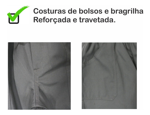 Kit 22 Calça Brim Pesado Uniforme Profissional Reforçada!!!