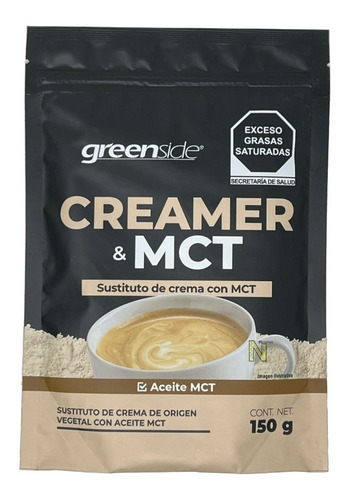 Imagen 1 de 5 de Creamer & Mct (sustituto De Crema Con Mct) 150 G Greenside