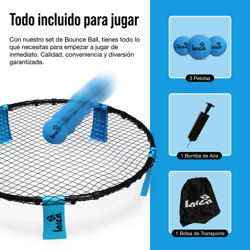 Juego De Playa Bounceball Con Red 3 Pelotas Bomba Bolsa