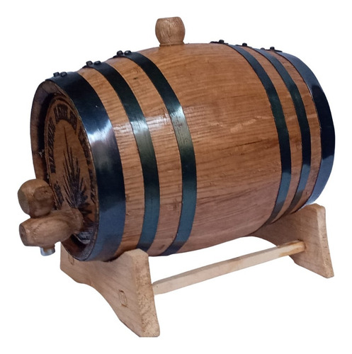 Imagen 1 de 6 de Barril Para Tequila Madera Personalizado Añejar Bebidas 1lt.