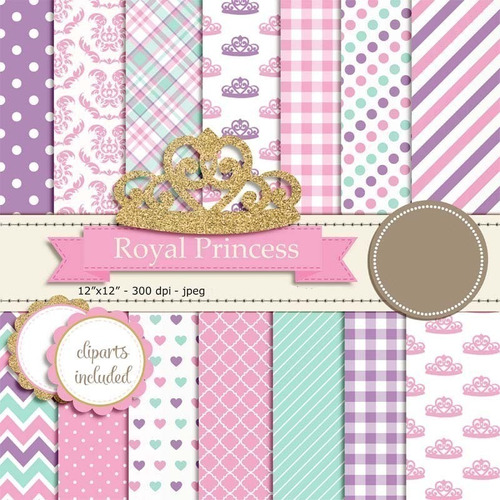 Kit Imprimible Royal Princess 14  Fondos 6 Clipart Ver Promo