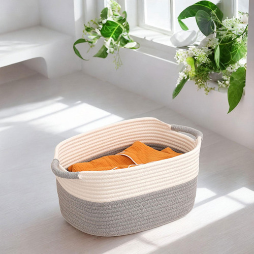 Cesta De Armazenamento Com Alças, Cesta De 38cmx29cmx19cm