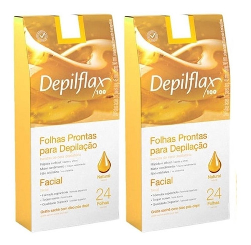 2 Caixas C/24 Natural - Depilflax
