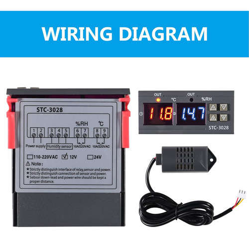 Controlador De Temperatura Stc-3028 Medidor De Controlador D