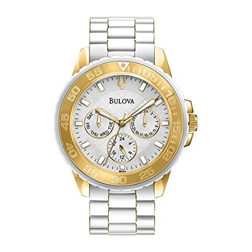 Bulova 98n102 Ladies White Sport Reloj Multifunción