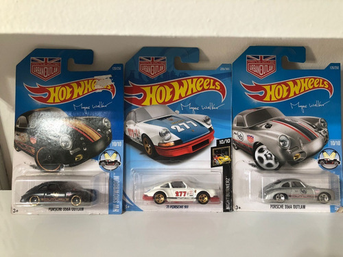 Lote De 3 Hot Wheels - Magnus Walker . Porsche 911 Y 356a