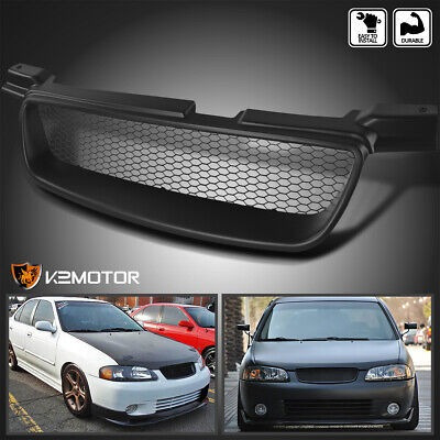 Fits 2000-2003 Nissan Sentra Black Mesh Front Bumper Upp Kg1