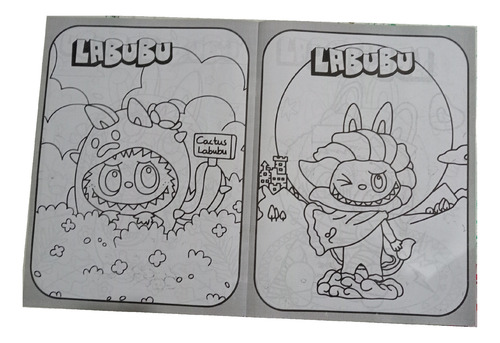 Monster Elfos Labubu Chabubu Paq 20 Libros Iluminar Colorear