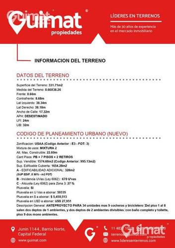Imagen 5 de 30 de Terreno En Villa Crespo, Se Toma El 50% En M2 Terminados