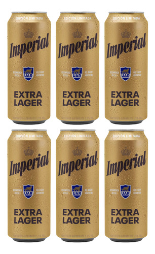 Cerveza Imperial Extra Lager Lata 473ml X6