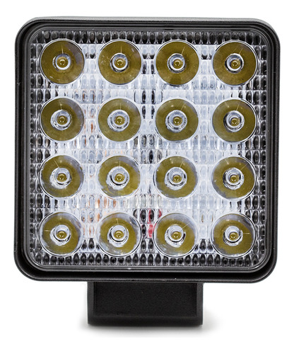 Farol De Milha 48w Quadrado - 12v/24v 14 Leds- Hz-48w