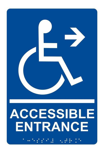 Compliancesigns Señal Entrada Derecha Accesible Texto Ingl X