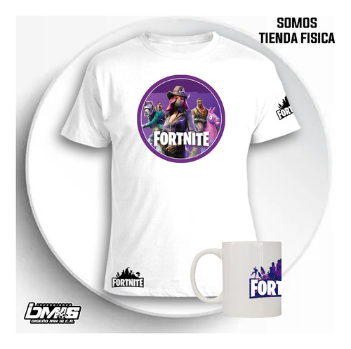 Franela Y Taza Personalizada Sublimada Fortnite Video Juegos