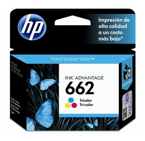 Cartucho Original De Tinta Tricolor Hp 662 Advantage (cz104a