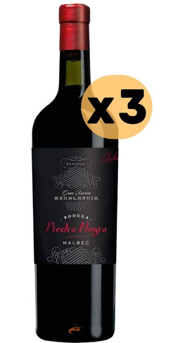 Vino Piedra Negra Excelencia Malbec 3x750ml