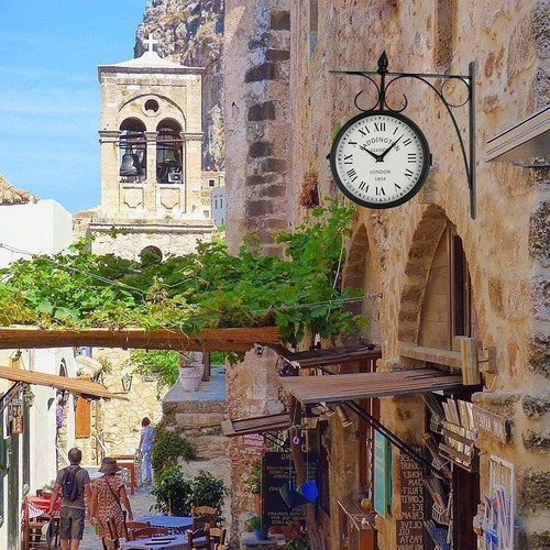 Reloj De Estación Retro De Hierro Forjado Marca Sin Especifi Color De La Estructura Color Del Fondo