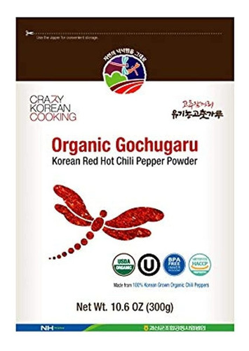 Gochugaru, Copos De Chile Chile Coreano Orgánico (10.6 Oz (1