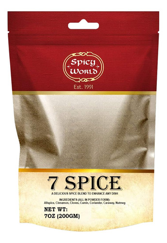 Spicy World Seven Spice Blend - Bolsa De 7 Onzas, Totalmente
