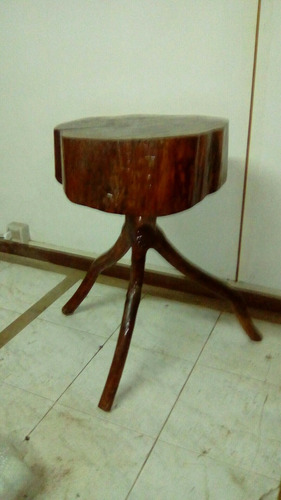 Mesa De Madera Tronco.