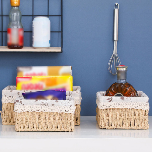 Cesta De Almacenamiento, Contenedor De Color Madera